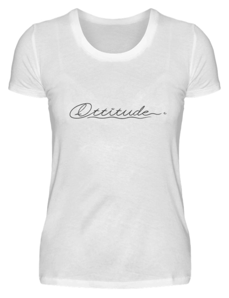 Attitude Graphic Damen T-Shirt white